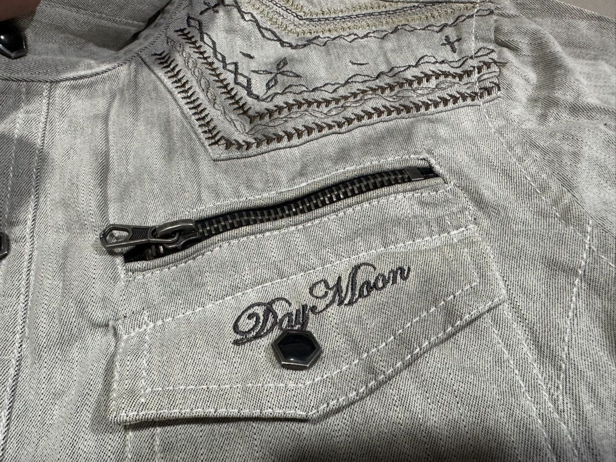 Hysteric Glamour × Japanese Brand × Seditionaries 🔥Sick Y2K Day Moon Western Shirt Zipper Ash Dyed Goth Punk Size US M / EU 48-50 / 2 - 4 Thumbnail
