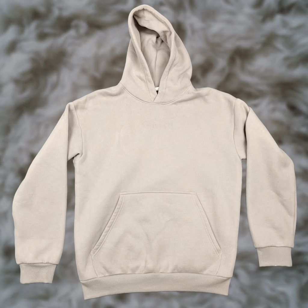 KangaROOS Comfrt Hoodie Mens Medium Beige Fleece Pullover Kangaroo Pocket Embroidered Logo Size US M / EU 48-50 / 2 - 1 Thumbnail