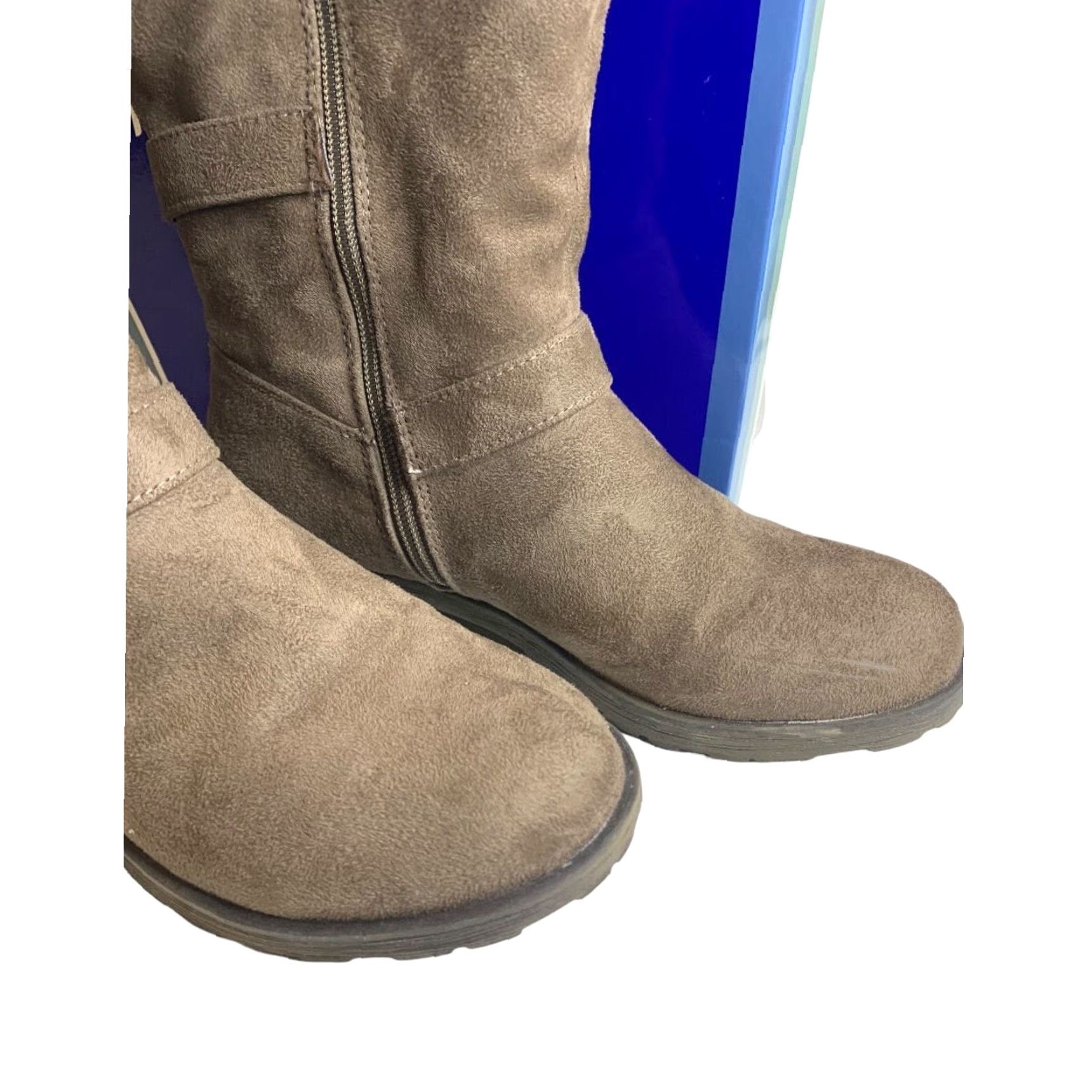 Vintage White Mountain Santell Womens Boots Size 8M Dark Taupe Winter Fleece Lined Size M / US 6-8 / IT 42-44 - 4 Thumbnail