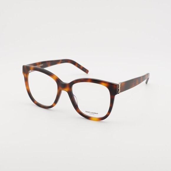 Saint Laurent Paris Saint Laurent SLM97 003 Eyeglasses Havana 54mm Square Frame Size ONE SIZE - 8 Thumbnail
