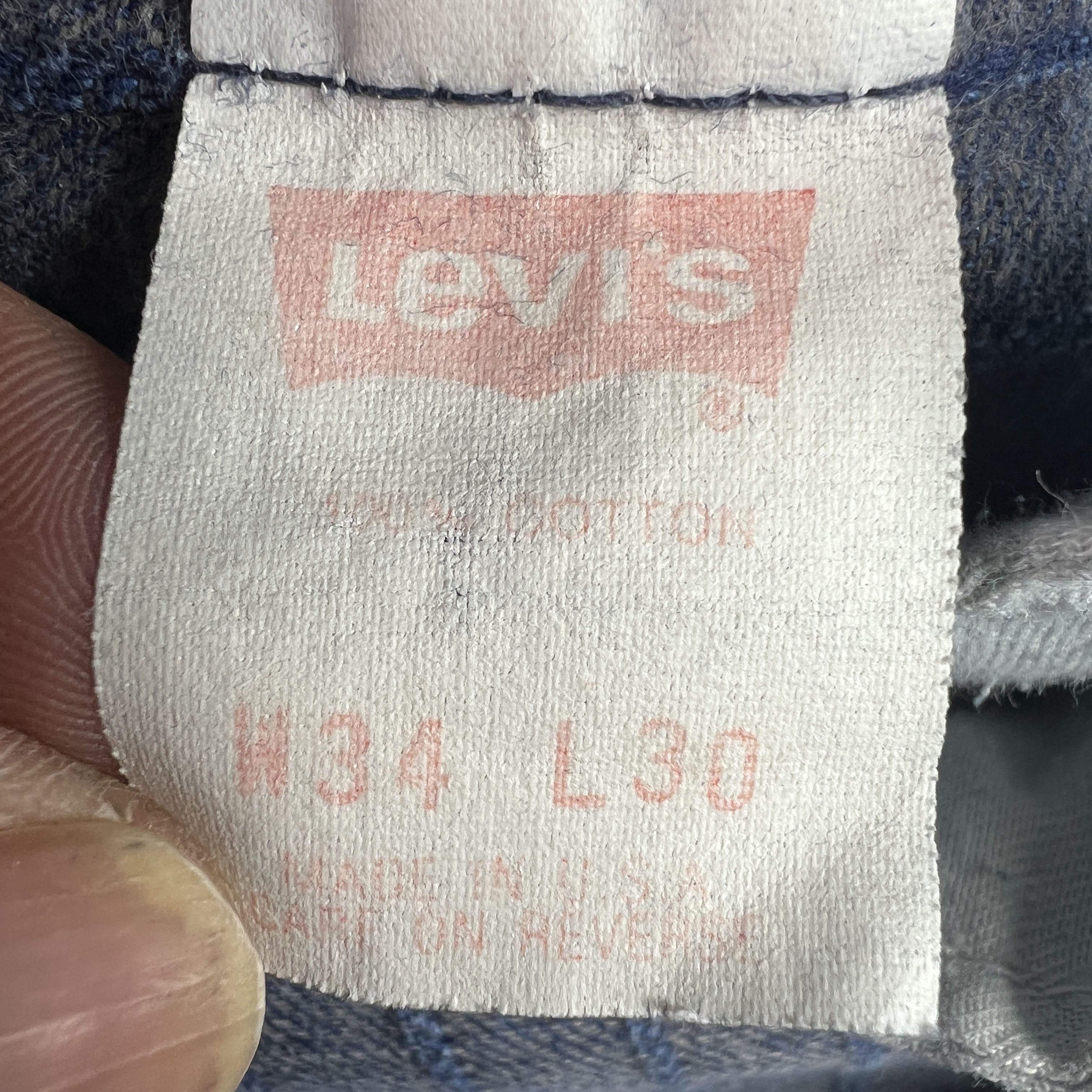 Levi's VTG 80s Levi's Jeans 550 Relaxed Blue Pinstripe Faded Denim Size US 32 / EU 48 - 13 Thumbnail