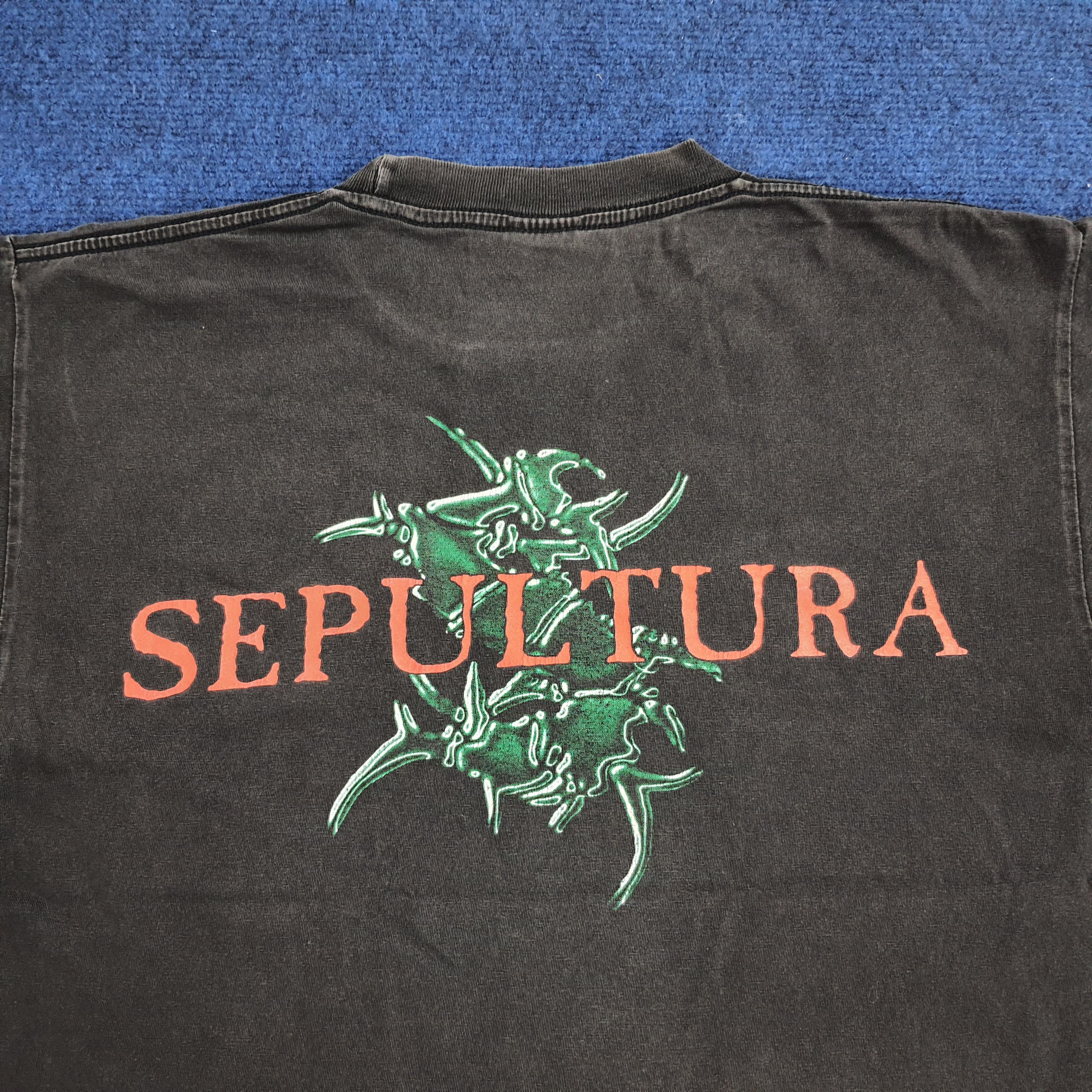 Band Tees 90's SEPULTURA Heavy Metal Band Tees Size US L / EU 52-54 / 3 - 4 Thumbnail