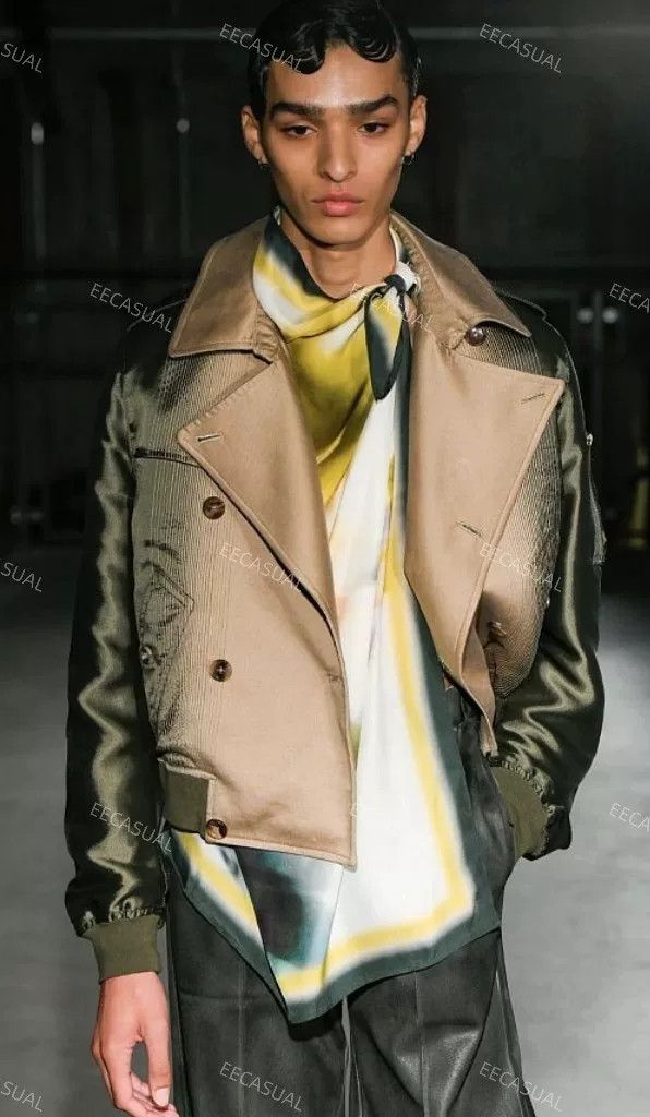 TAAKK TAAKK MA-1 Gradient Color Pocket Trench Jacket Size US M / EU 48-50 / 2 - 1 Thumbnail