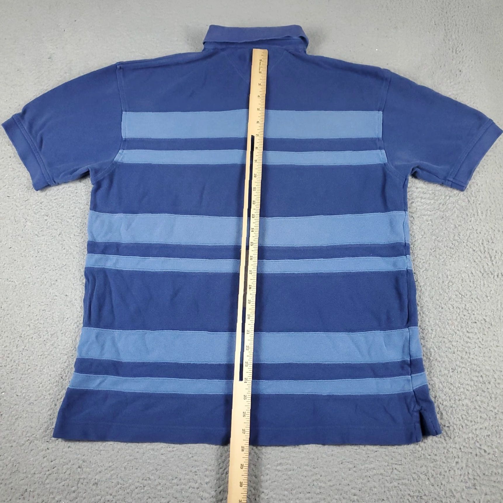 Tommy Hilfiger Tommy Hilfiger Polo Shirt Men's Large Blue Striped Casual Short Sleeve Activewear Size US L / EU 52-54 / 3 - 3 Thumbnail