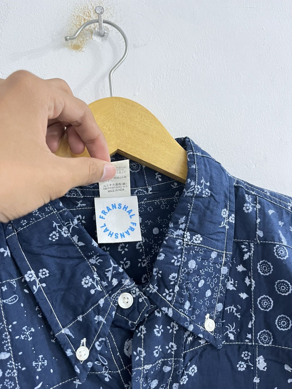 Japanese Brand Franshal Patchwork Shirt Size US XL / EU 56 / 4 - 6 Thumbnail