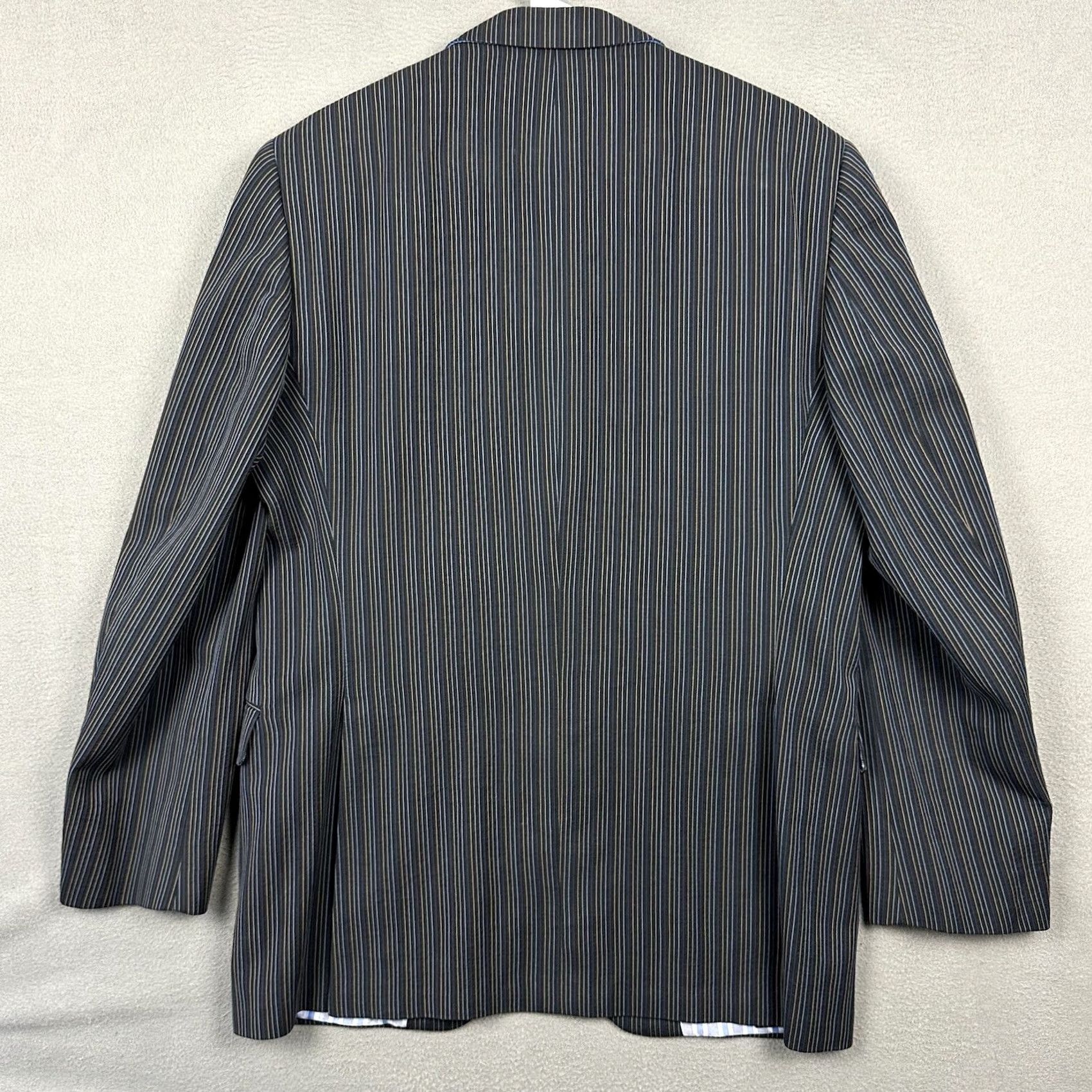 Jack Victor Jack Victor Prossimo Wool Black Striped Grovewood SPJ Blazer Sport Jacket 42L - Used Mens Size 42R - 2 Thumbnail