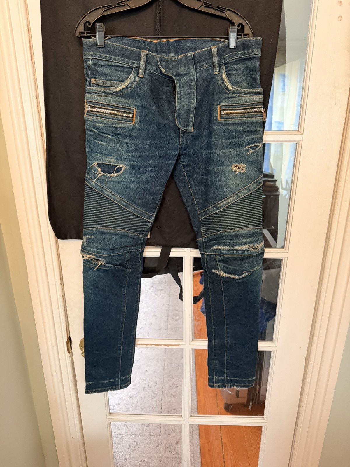 Balmain Balmain Biker Denim MIJ 31 Size US 31 - 1 Thumbnail