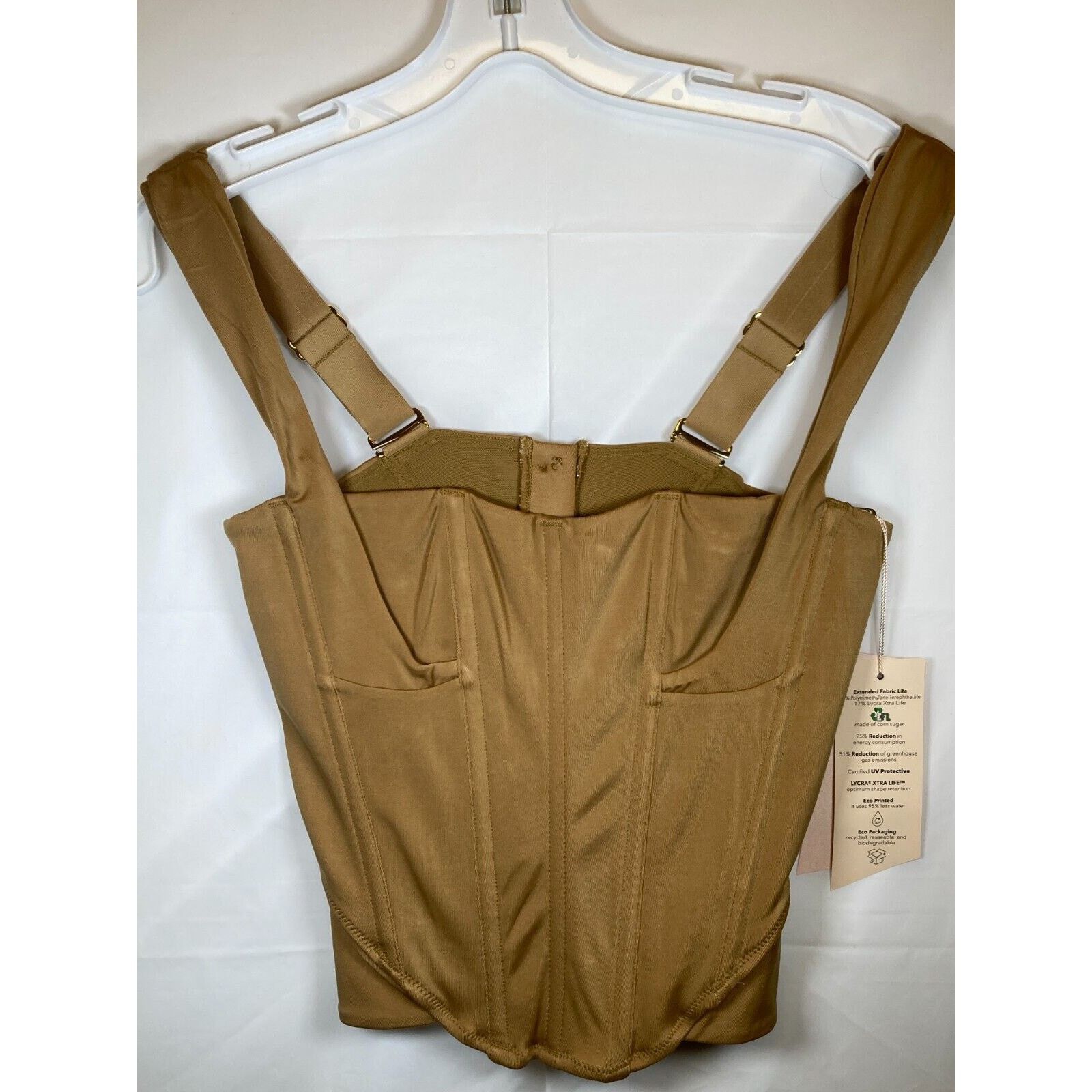 Free People Free People Top Women's Small Knock Out Corset Crop Tan Size S / US 4 / IT 40 - 1 Thumbnail