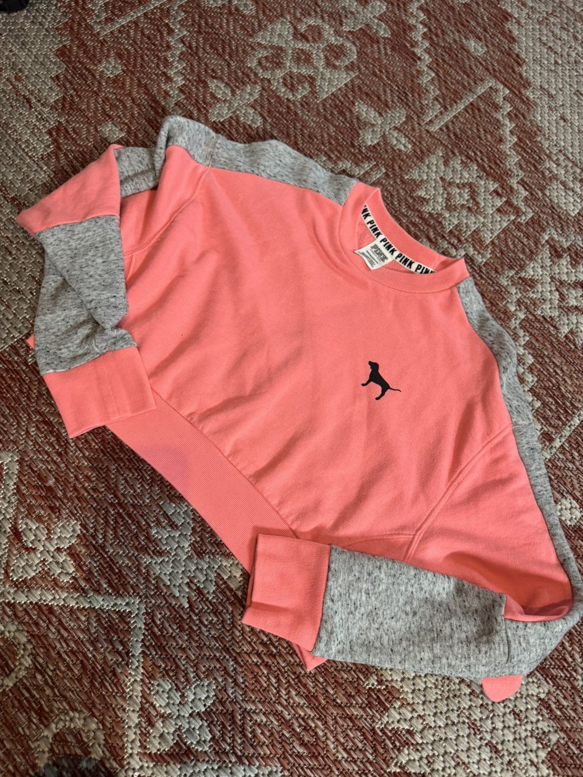 Pink Y2K VTG Victoria Secret Pink Cropped Sweater Sz XS Retro Size XS / US 0-2 / IT 36-38 - 1 Thumbnail