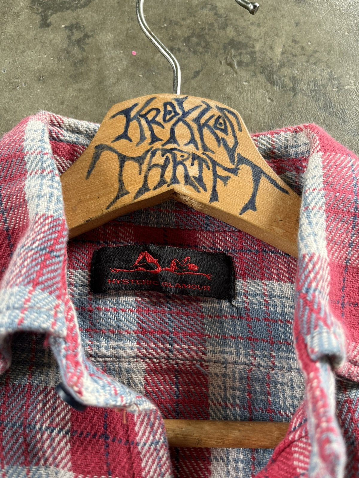 Hysteric Glamour × Japanese Brand ⚡️Vintage Hysteric Glamour Flannel Shirts Button Up Japan Size ONE SIZE - 3 Thumbnail