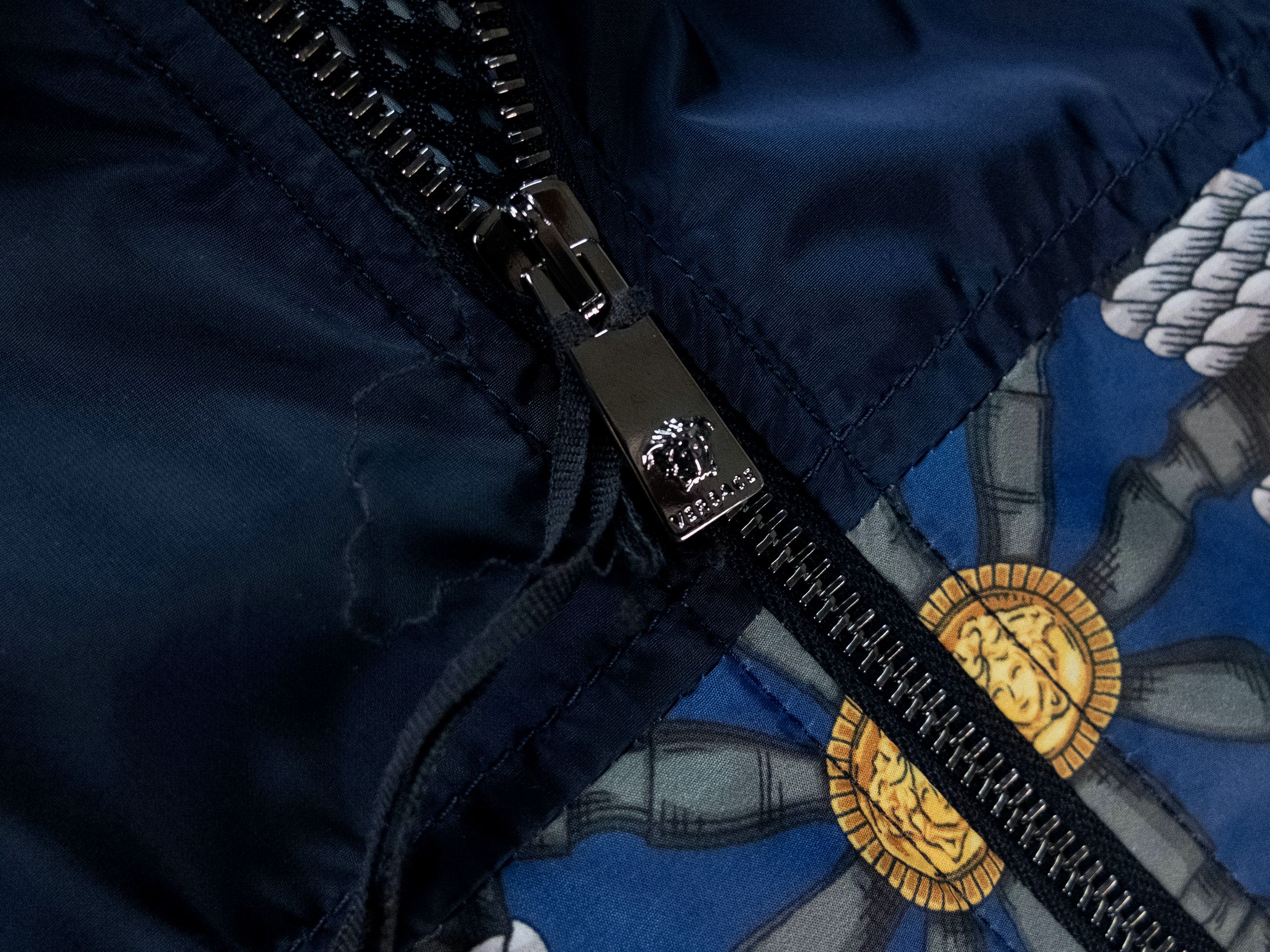 Versace VERSACE navy blue Nautical nylon windbreaker Medium Size US M / EU 48-50 / 2 - 10 Thumbnail