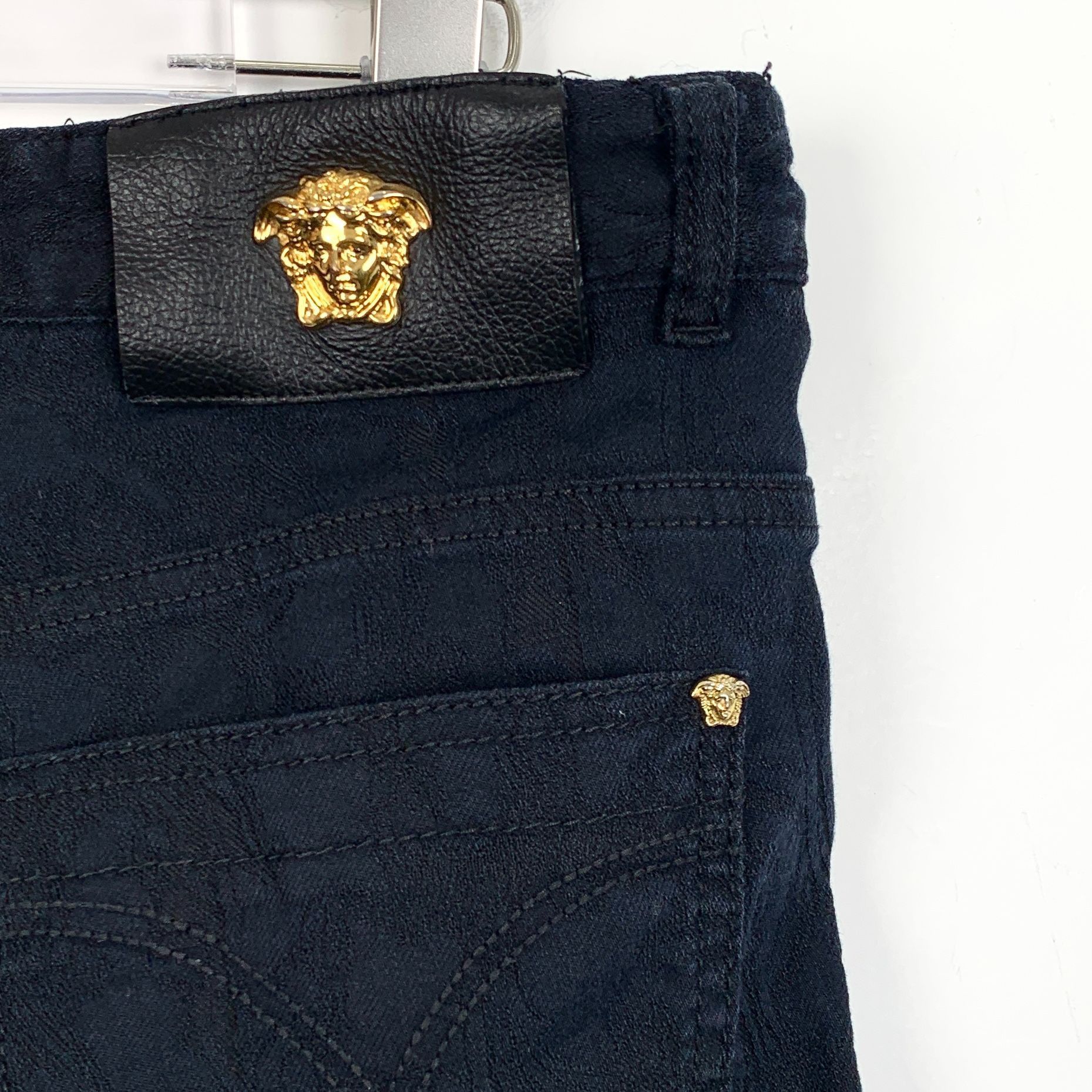Versace Versace Black Medusa Head Straight Pants Size 38 Made In Ita Size 38" / US 16 / IT 52 - 5 Thumbnail