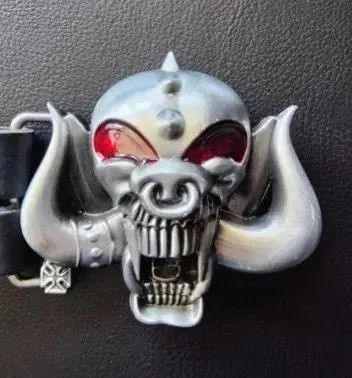 Other Black Exaggerated Skull Head Buckle ( no belt ) Size ONE SIZE - 2 Thumbnail