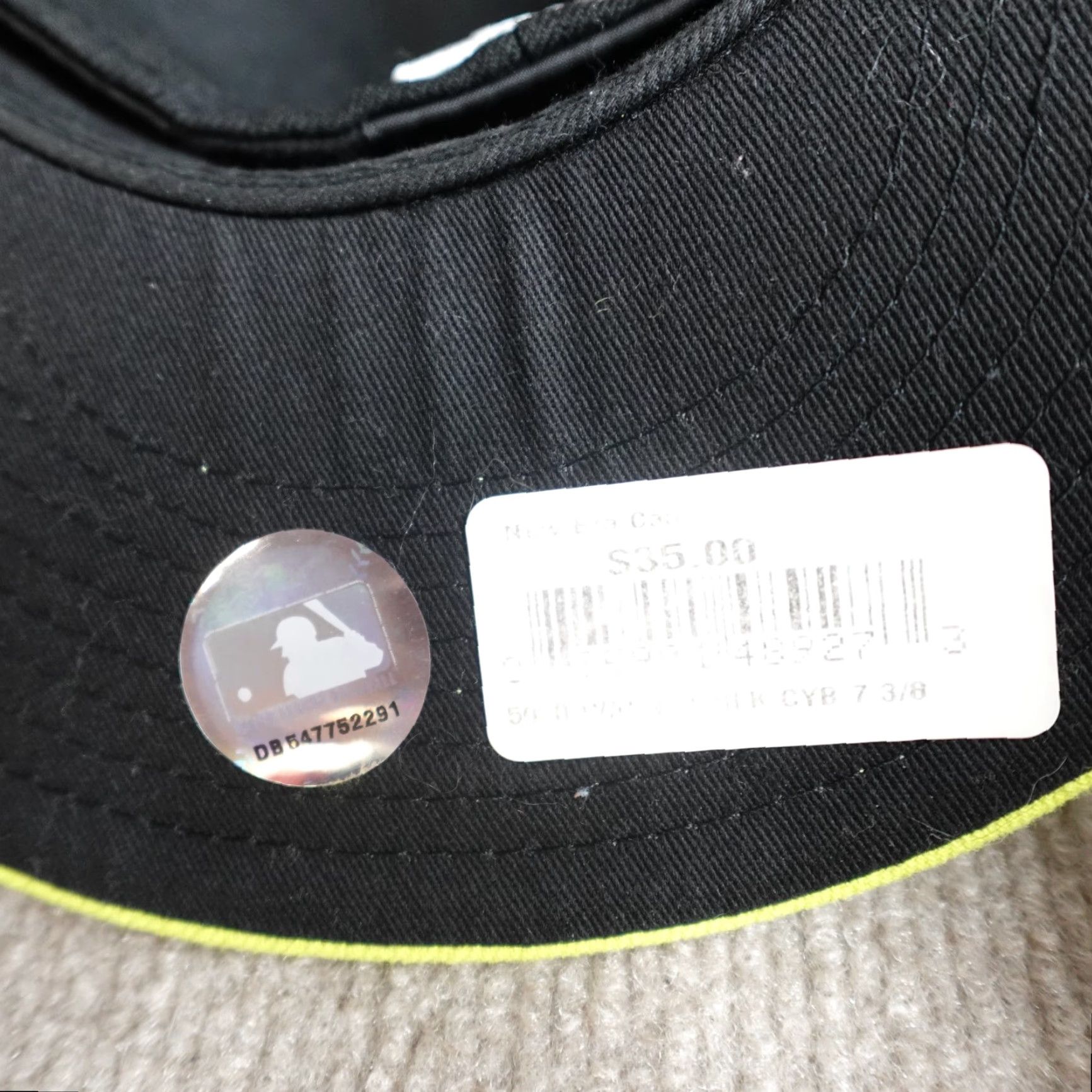 New Era Washington Nationals Hat Black Fitted 7 3/8 Wool Blend 59 Fifty New Era Baseball Cap Mens Size ONE SIZE - 6 Thumbnail