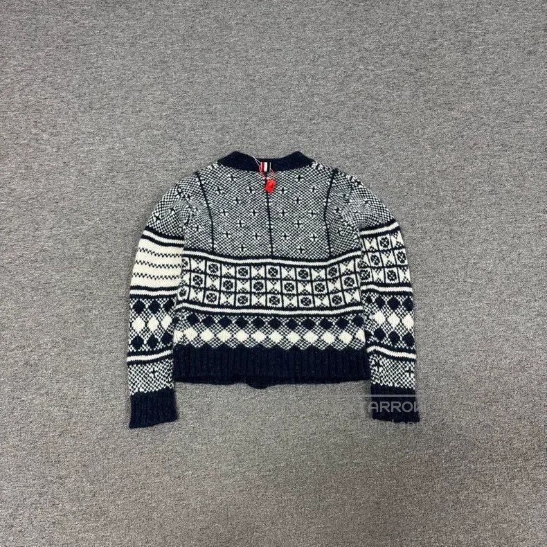 Thom Browne Thom Browne Fair Isle patterned woolen knitted cardigan Size US S / EU 44-46 / 1 - 2 Thumbnail