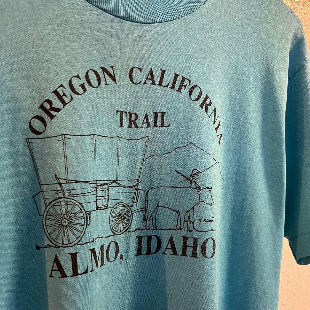 Vintage Vintage Oregon California Trail Single Stitch T-Shirt Size US L / EU 52-54 / 3 - 4 Thumbnail