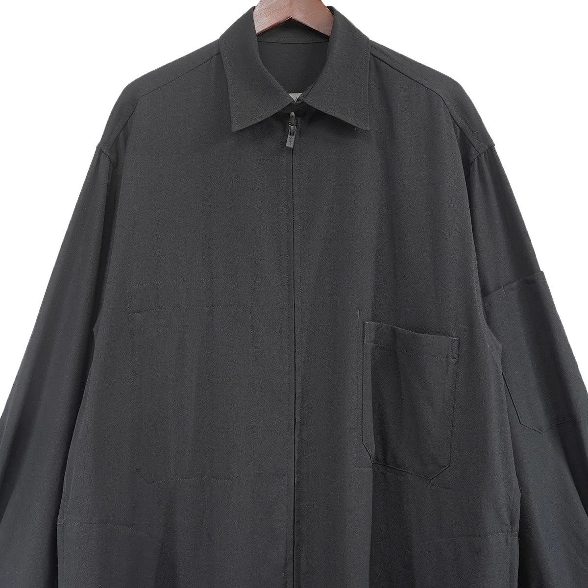 Yohji Yamamoto Yohji Yamamoto pour homme 19AW Blouse Double Zip Logo Shirt Size US L / EU 52-54 / 3 - 2 Thumbnail