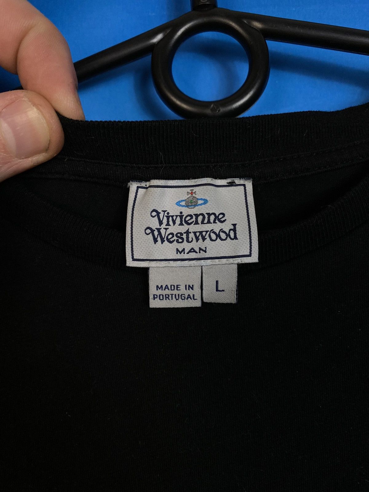 Vivienne Westwood 💥Vivienne Westwood black embroidered logo tee shirt Size US L / EU 52-54 / 3 - 6 Thumbnail