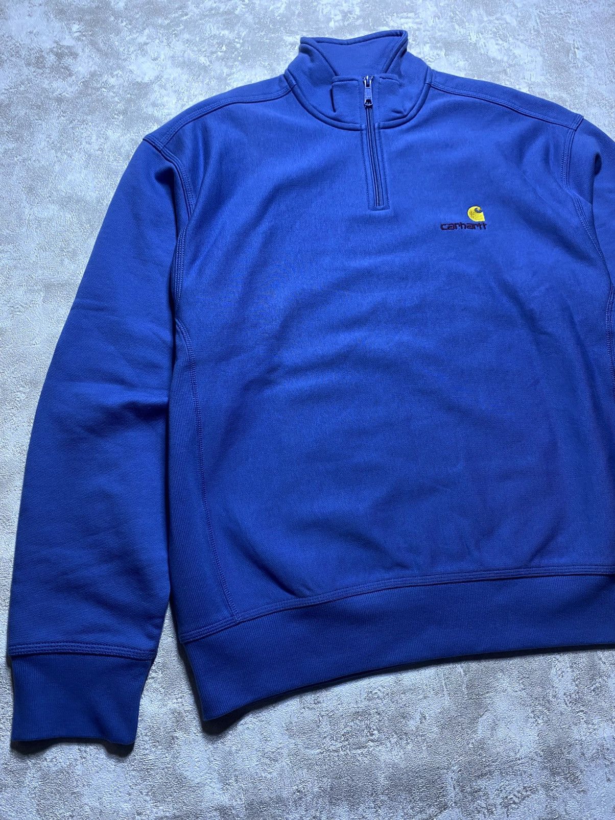 Carhartt Carhartt WIP Quarter-Zip Embroidered Logo Sweatshirt Blue Size US L / EU 52-54 / 3 - 2 Thumbnail