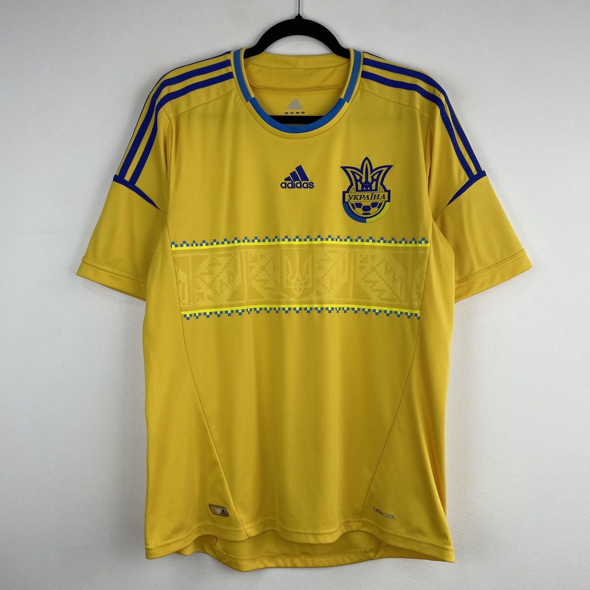 Adidas Ukraine National Team Home Soccer Jersey Shirt Euro 2012 Size US L / EU 52-54 / 3 - 1 Thumbnail