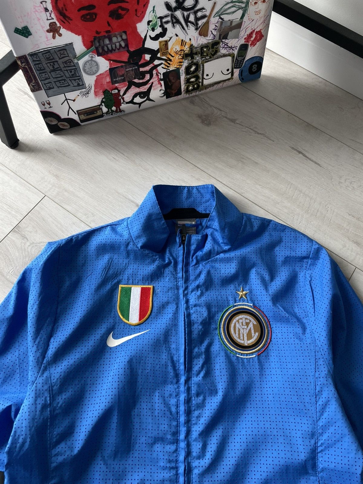 Nike Vintage Nike Inter Milan 2009/2010 Woven Warm-Up Jacket RARE Size US S / EU 44-46 / 1 - 4 Thumbnail