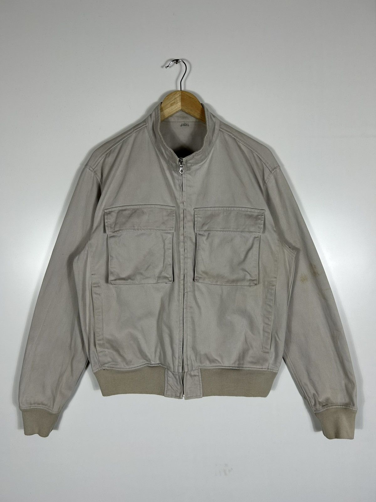 Japanese Brand × Uniqlo × Vintage ⚡️Vintage Uniqlo Canvas Workers Style Zipper Bomber Jacket Size US L / EU 52-54 / 3 - 1 Thumbnail
