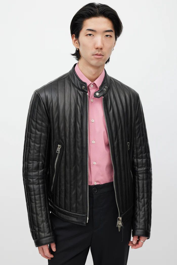 Tom Ford o1loc1c0525 TFL722 Leather Jacket in Black Size US S / EU 44-46 / 1 - 2 Thumbnail