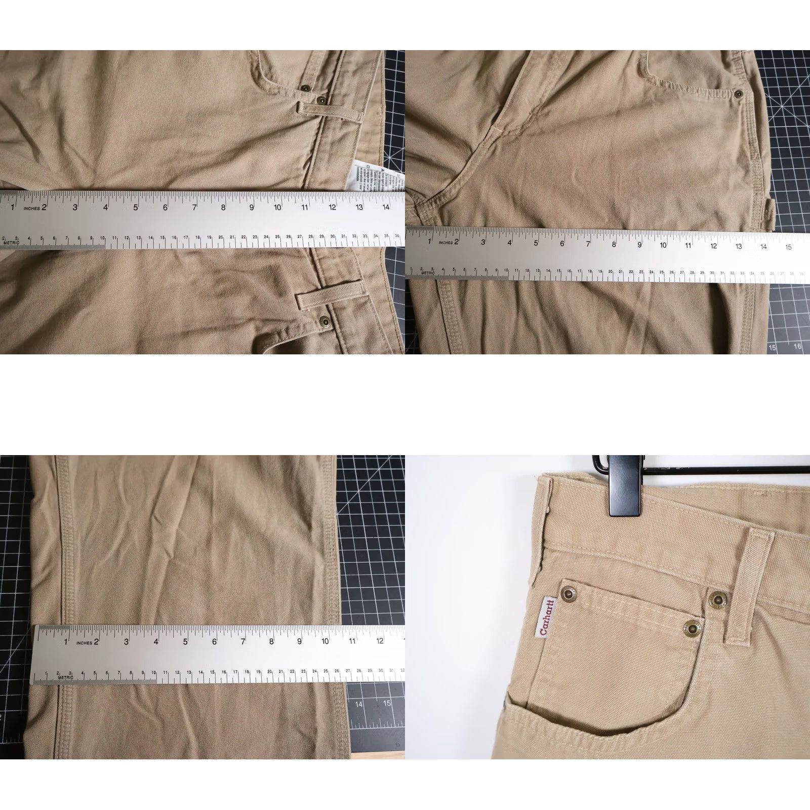 Carhartt Carhartt Carpenter Pants Men's 34 x 33 Loose Canvas Beige B159 GKH (36/34 Tag) Size US 34 / EU 50 - 8 Thumbnail