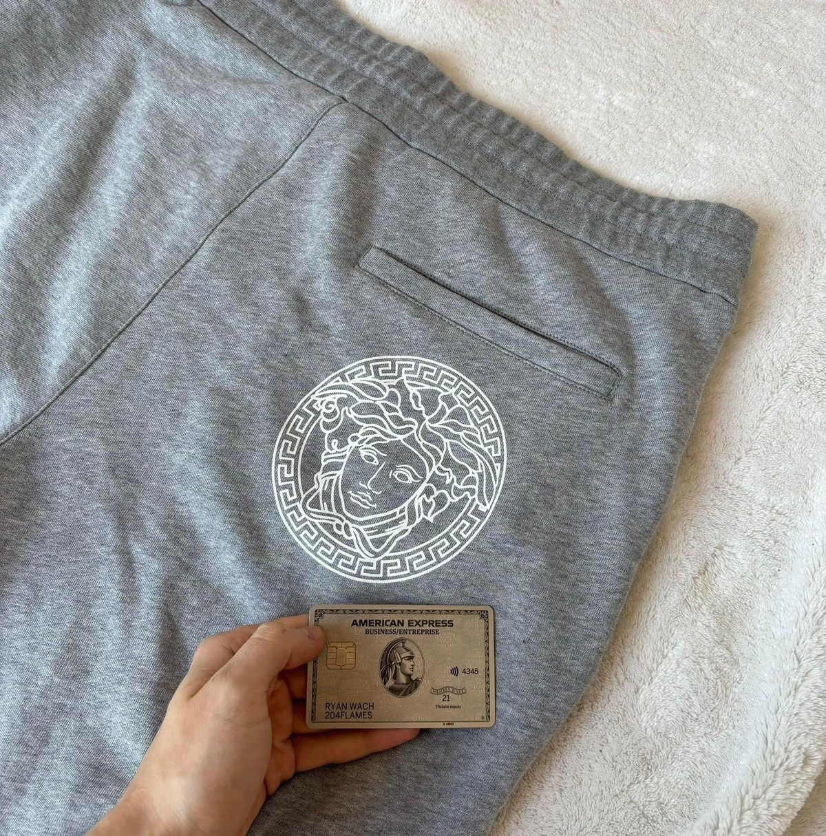 Versace Versace Grey/White Medusa Head Sweatpants Size US 44 / EU 60 - 2 Thumbnail