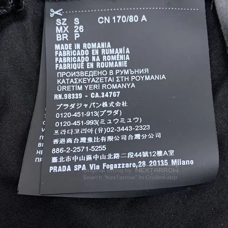 Prada Prada Black Cotton Men's T-Shirt. Size US S / EU 44-46 / 1 - 4 Thumbnail