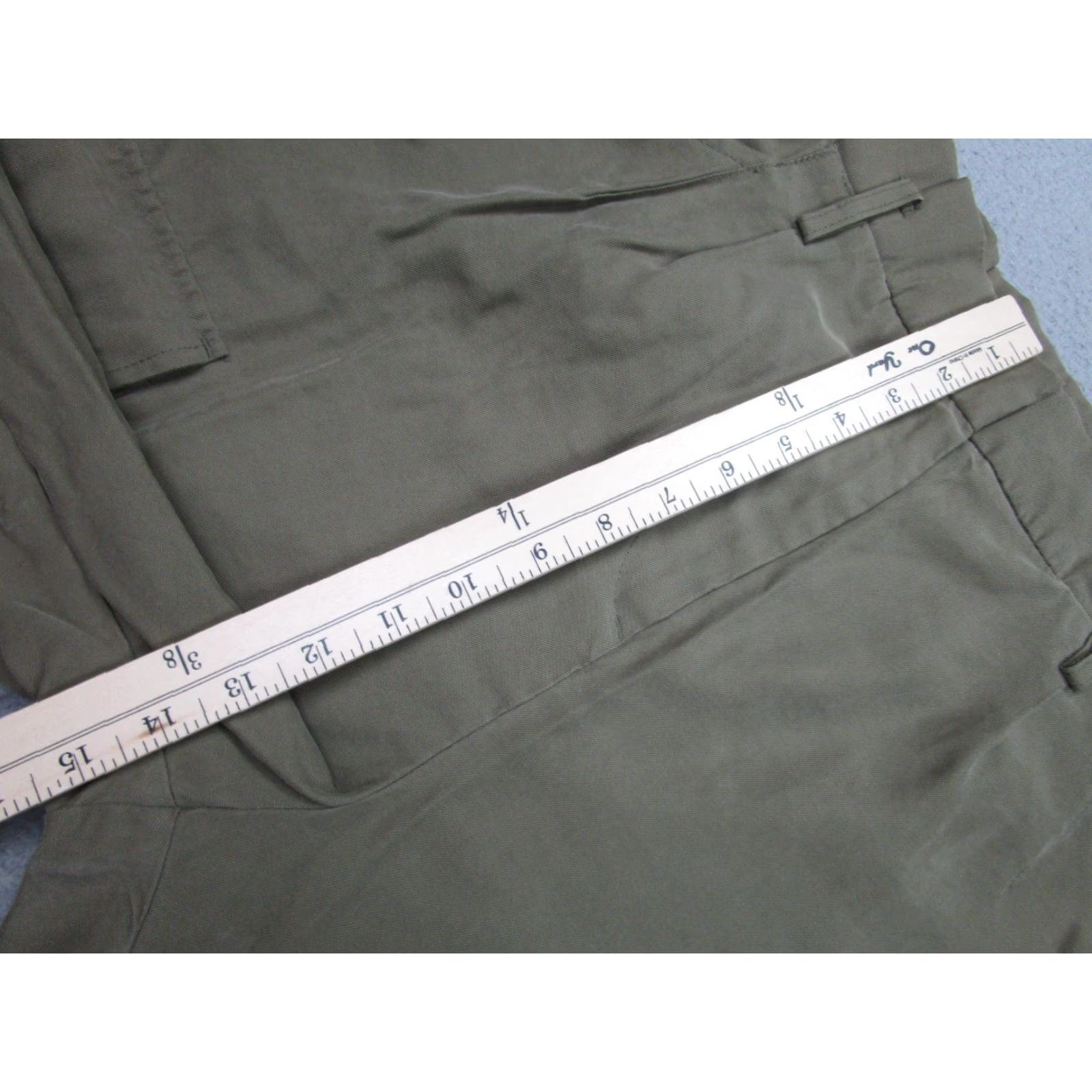 H&M H&M Pants Womens 14 Brown Cargo Paper Bag Pleated Chino Hi-Rise High Waisted | 14 | Brown | Chino | Pink? No. Size 36" / US 14 / IT 50 - 7 Thumbnail