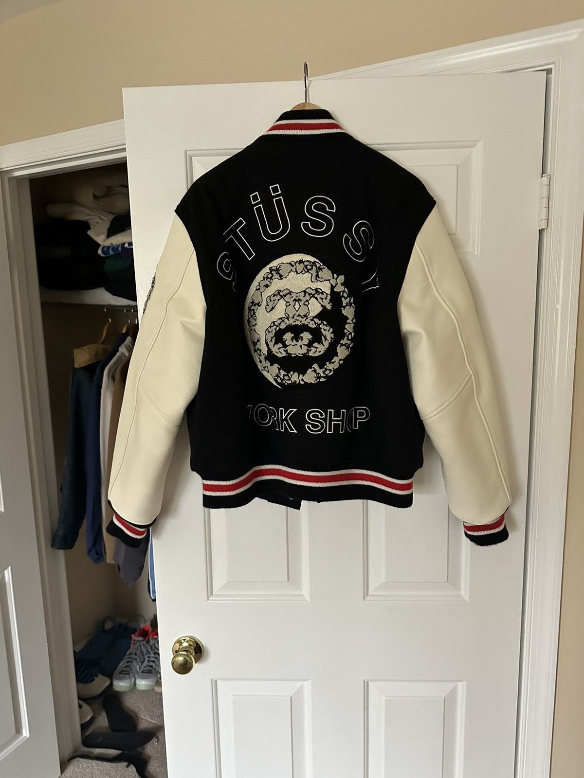 DENIM TEARS × Stussy Stussy Denim Tears Varsity Jacket | Grailed