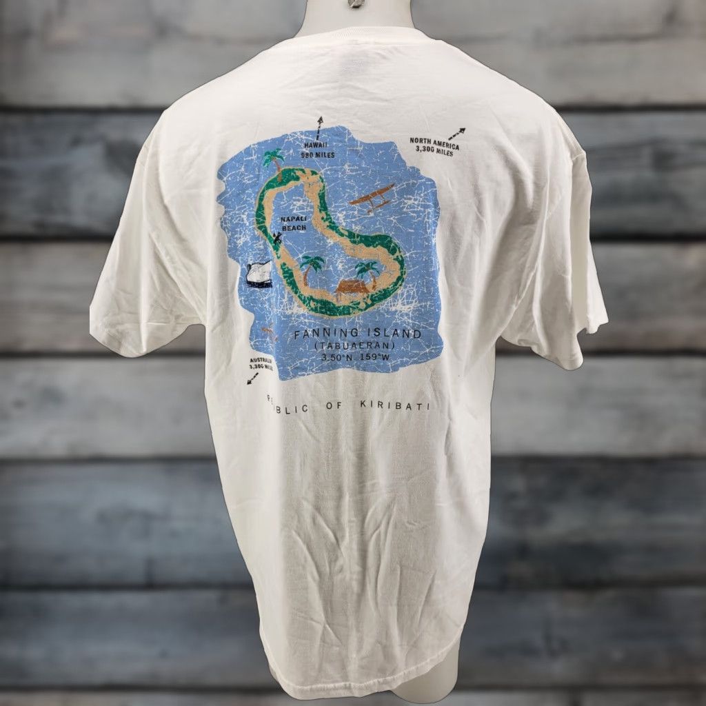 Hanes VINTAGE 90s Dive In T-Shirt M/S Norwegian Wind XL Double Sided Shirt Mens XL White Hanes Dive In Logo 90s Cruise Scuba Vintage Double-Sided Size US XL / EU 56 / 4 - 1 Thumbnail
