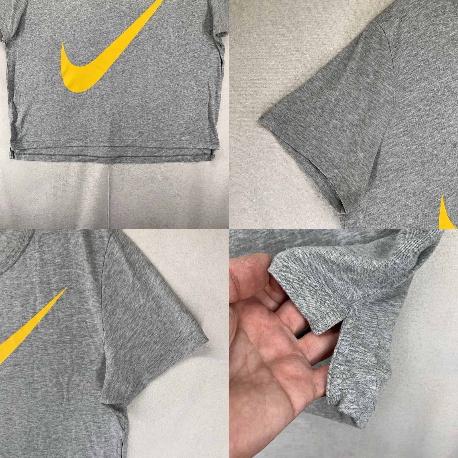 Nike VINTAGE Nike T-Shirt Women's Oversized Large 22x25 Gray Y2K Big Swoosh Graphic Tee 2000s Casual Size L / US 10 / IT 46 - 8 Thumbnail