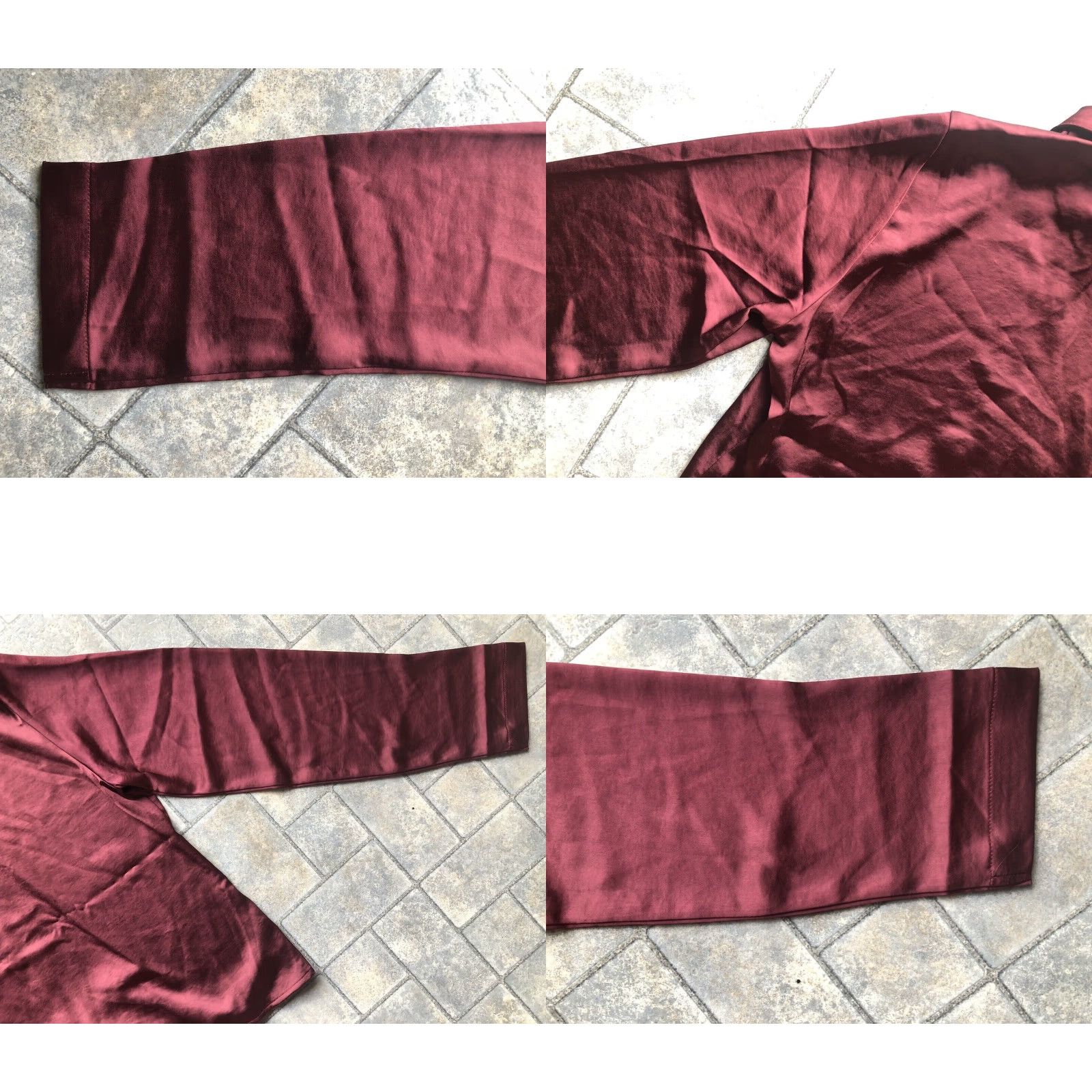 Express Express Button-Up Cropped Top Women M Red Long Sleeve 100% Polyester Spring Summer Fall Casual Party/Cocktail Travel Size M / US 6-8 / IT 42-44 - 11 Thumbnail