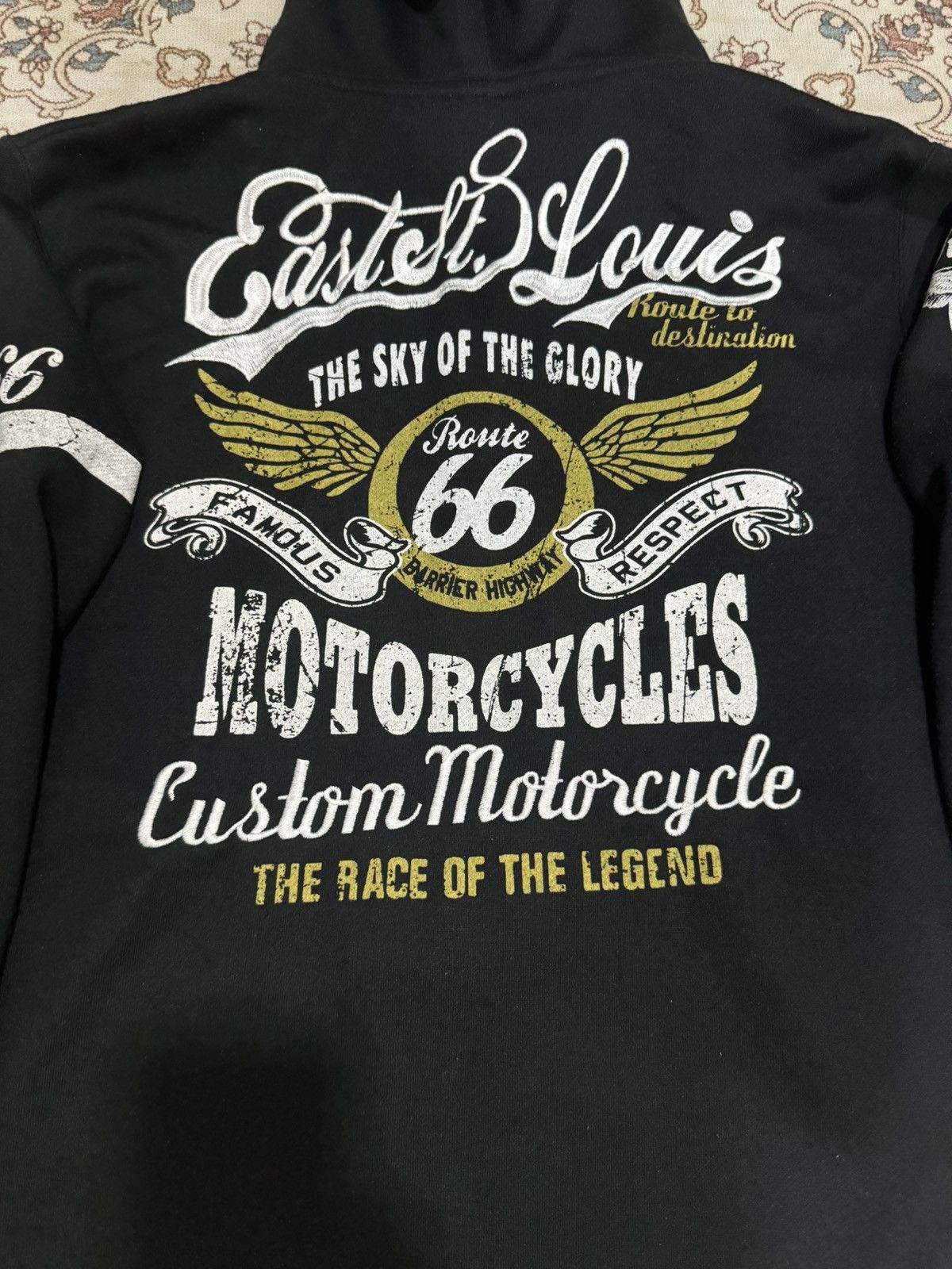 Route 66 × Vintage Route66 Motorcycle Zipper Hoodie Size US L / EU 52-54 / 3 - 2 Thumbnail