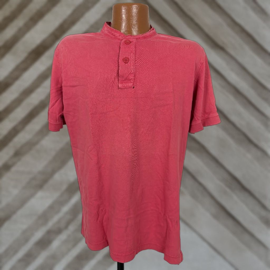 Eddie Bauer VINTAGE Eddie Bauer Henley Shirt Men M Pink Cotton Jersey Short Sleeve Regular Fit T-Shirt Outdoor 90s Size US M / EU 48-50 / 2 - 1 Thumbnail