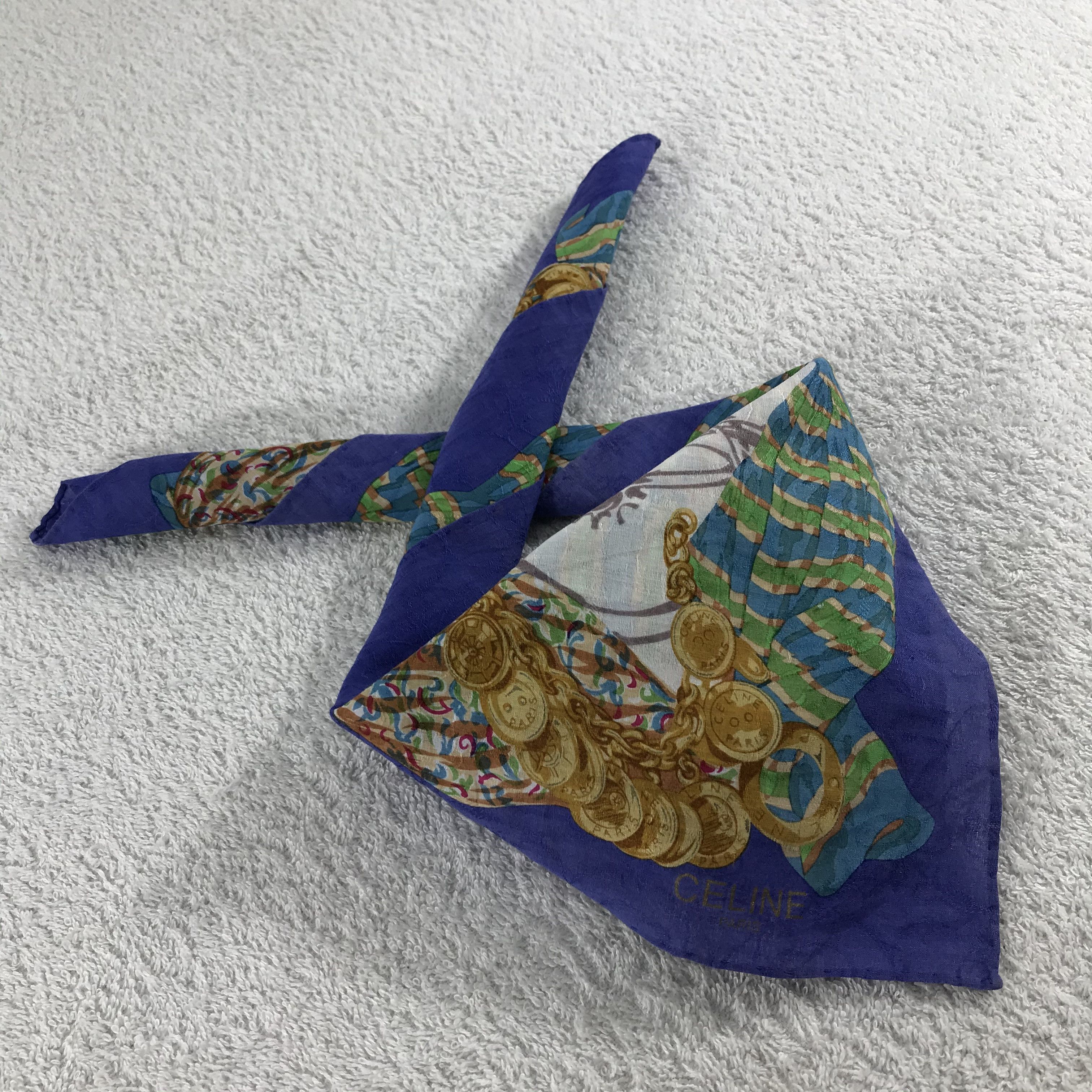 Celine × Vintage Celine Bandana / Handkerchief / Neckerchief - S256 Size ONE SIZE - 4 Thumbnail