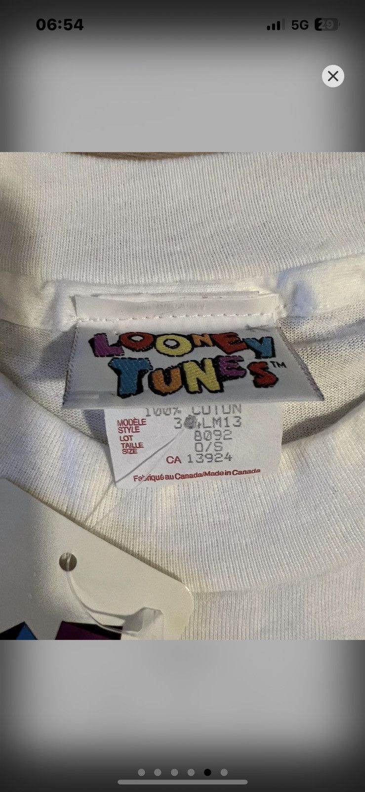 Vintage × Warner Bros Vintage 90s Daffy Duck Looney Tunes Shirt New With Tags 1993 Size US XL / EU 56 / 4 - 5 Thumbnail