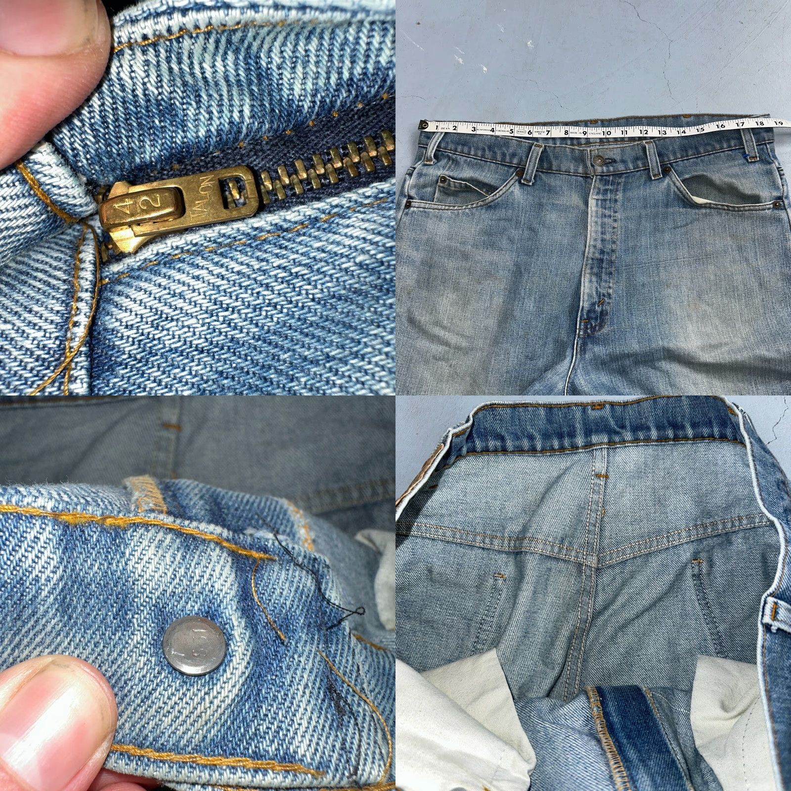 Levi's VINTAGE Levi's 517 Jeans Boy—Levi's 517 Bootcut Denim Blue 38x32 USA 80s Talon Act Orange Tab Mens Regular Cotton Size US 38 / EU 54 - 8 Thumbnail
