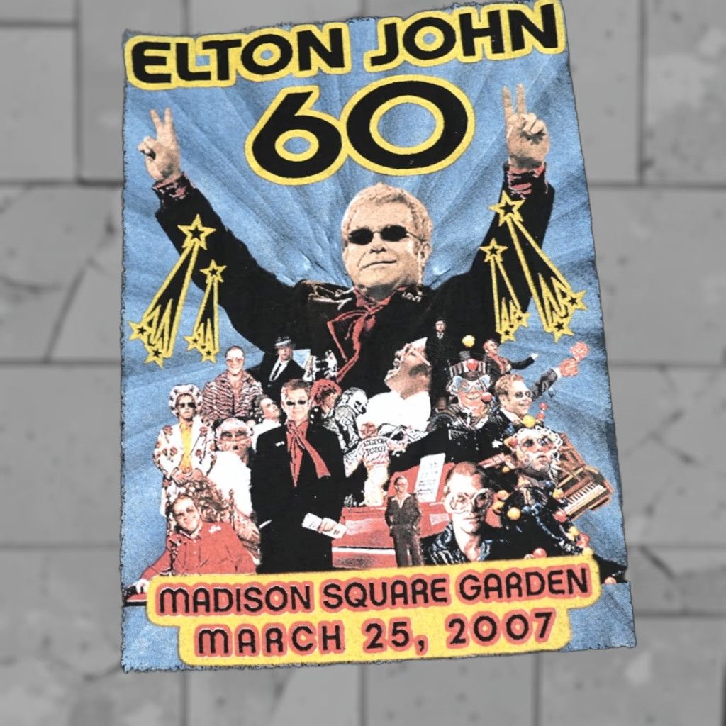 Madison Elton John Shirt XL Black Double Sided 60th Madison Square Garden 2007 Shirt Men XL Black Double Sided 60th Madison Square Garden 2007 Size US XL / EU 56 / 4 - 1 Thumbnail