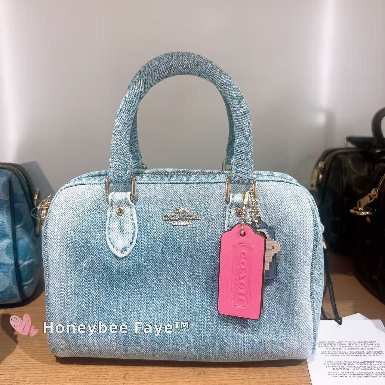 Coach Mini Rowan Crossbody Bag In Loved Denim With Charms CDY30 Size ONE SIZE - 3 Thumbnail