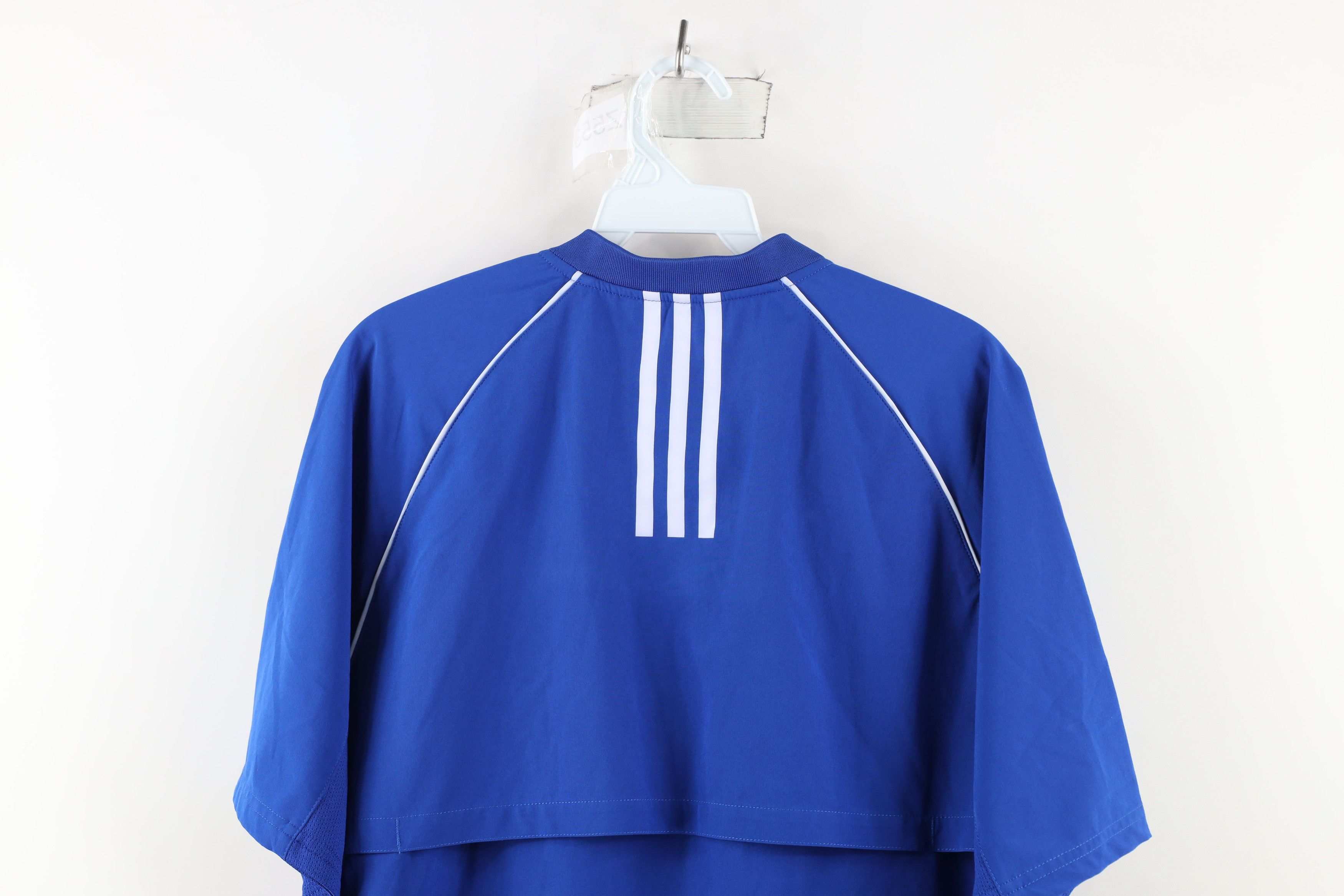 Adidas × Vintage Adidas Out Short Sleeve Half Zip Pullover Jacket Royal Blue Size US XL / EU 56 / 4 - 10 Thumbnail