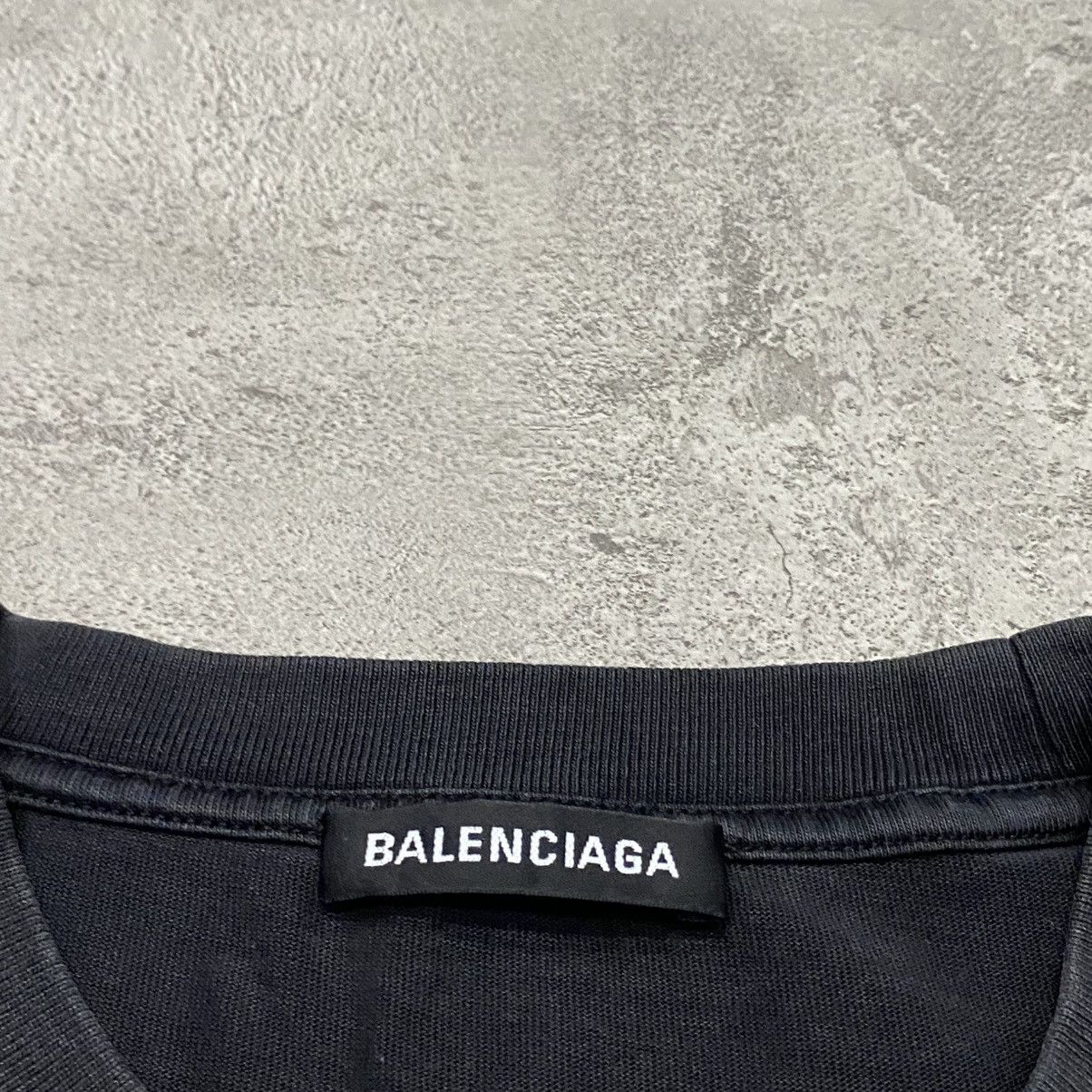 Balenciaga Balenciaga Logo Washed Black Tshirt Size US S / EU 44-46 / 1 - 5 Thumbnail