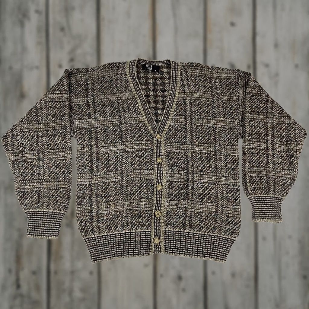 Vintage VINTAGE TSR Cardigan Sweater M Men Knit Beige 90s Button Cardigan Vintage Size US M / EU 48-50 / 2 - 1 Thumbnail