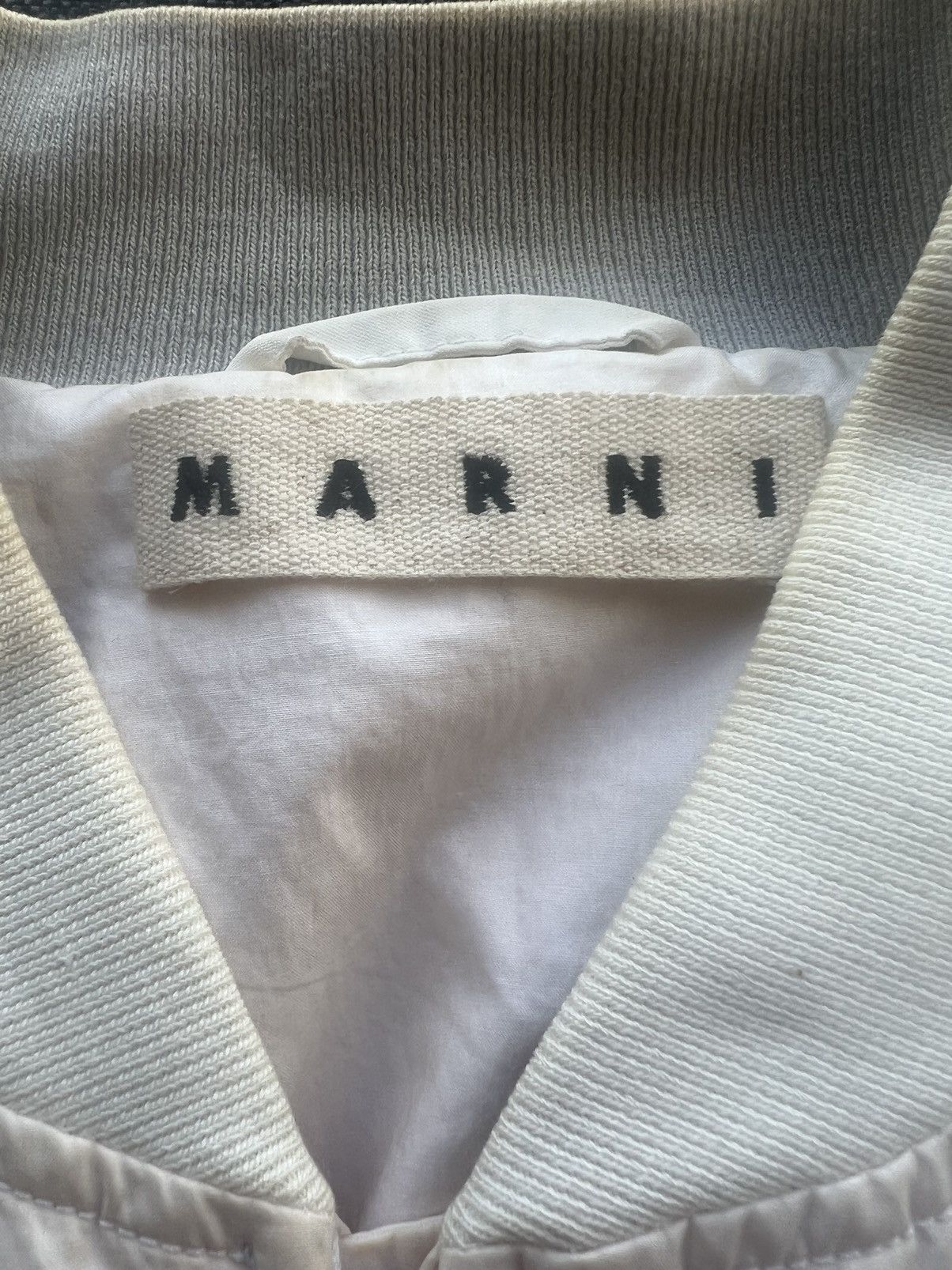 Marni Ruche MA-1 White Bomber Jacket Size US M / EU 48-50 / 2 - 3 Thumbnail