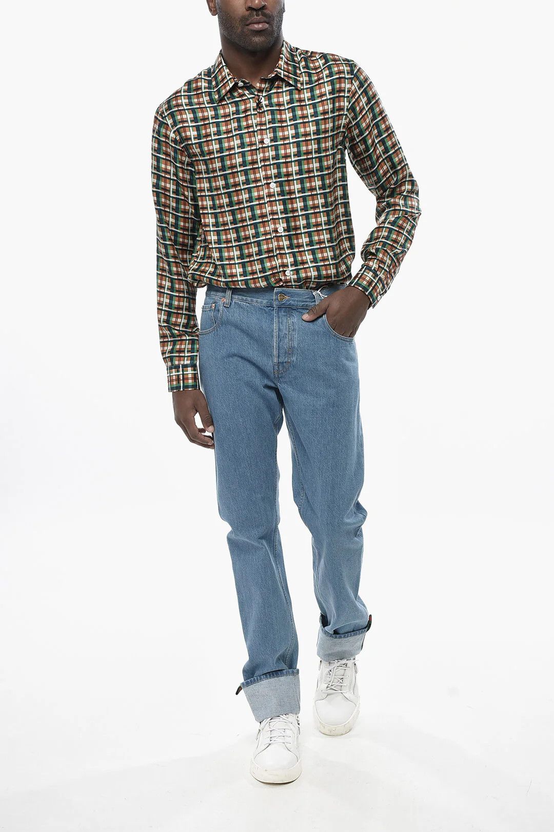 Gucci og1mm0426 Regular-Fit Jeans in Blue Size US 33 - 4 Thumbnail