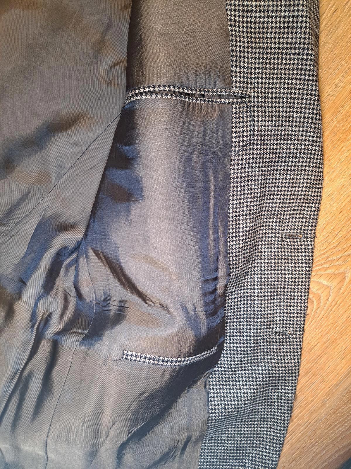 Hickey Freeman Hickey Freeman Sport Coat Mens 44S Brown Houndstooth Wool Size 44S - 7 Thumbnail