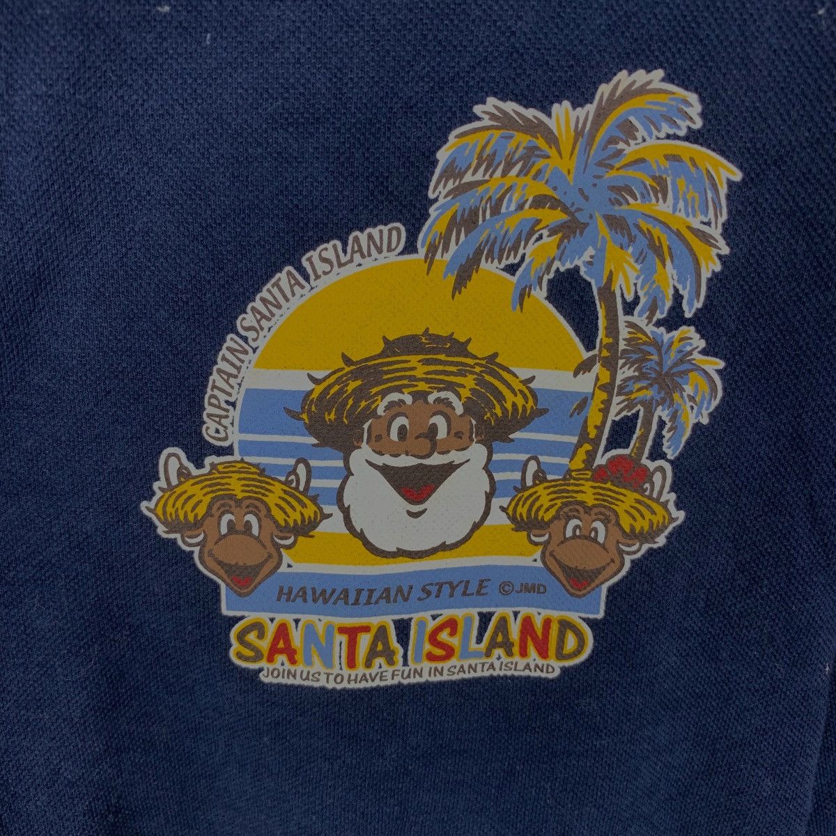Designer Vintage CAPTAIN SANTA ISLAND Hawaii Polo Tee Shirt Size US XL / EU 56 / 4 - 2 Thumbnail