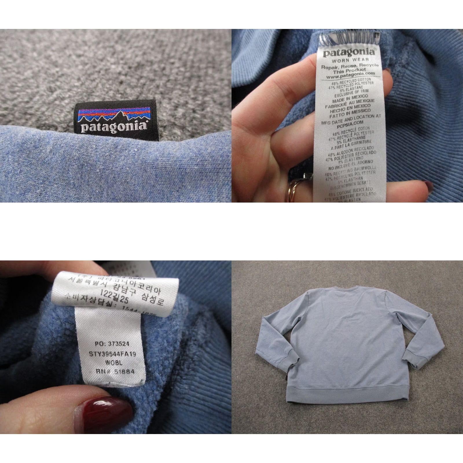 Patagonia Patagonia Sweatshirt Men M Blue Uprisal Crew Pullover Outdoor Hiking Logo 39544 Size US M / EU 48-50 / 2 - 8 Thumbnail